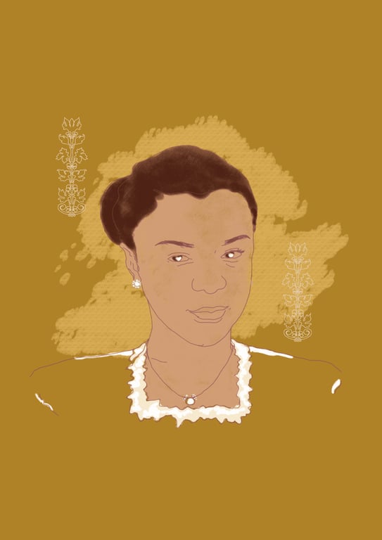 Retrato de Amália Augusta, personagem histórico da resistência brasileira