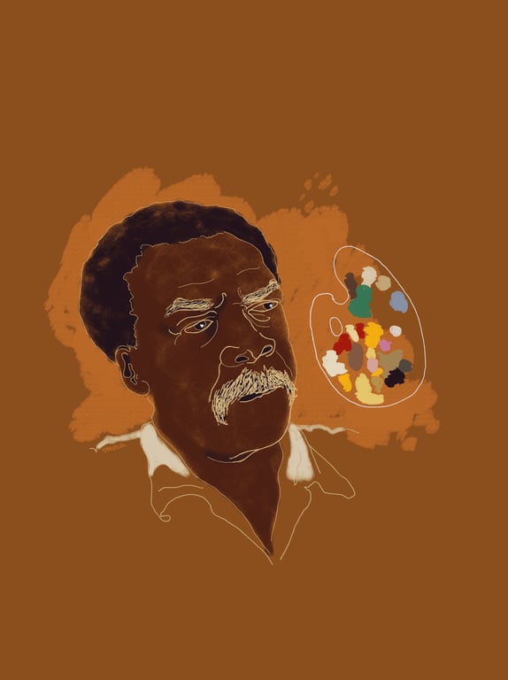 Retrato de Wilson Tiberio, personagem histórico da resistência brasileira