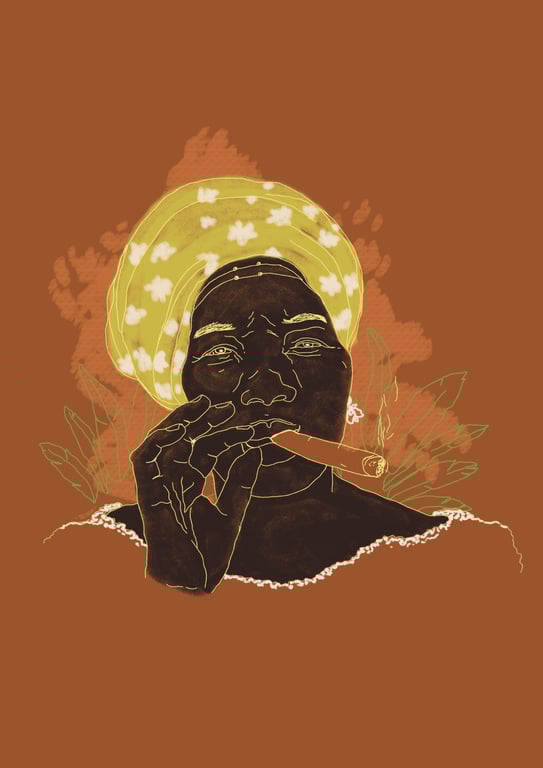 Retrato de Adelina, personagem histórico da resistência brasileira