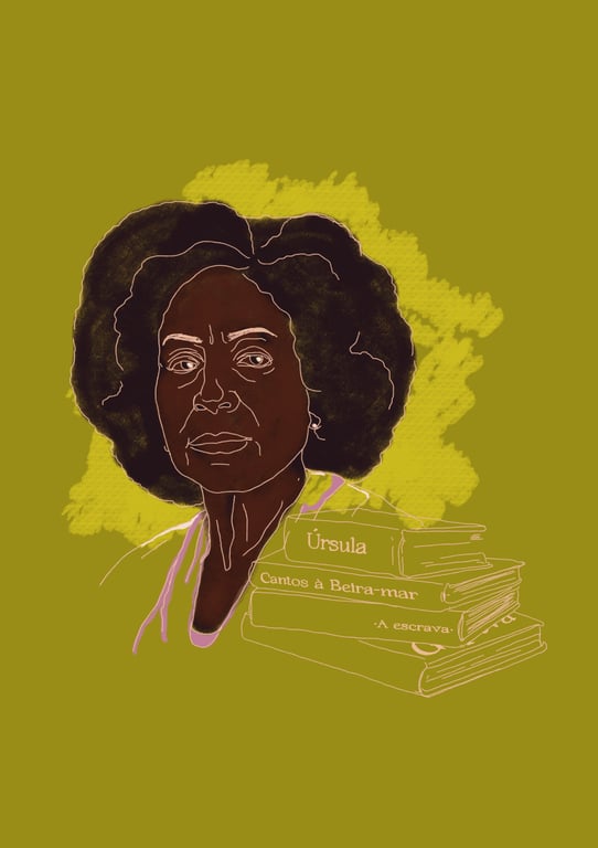 Retrato de Maria Firmina, personagem histórico da resistência brasileira