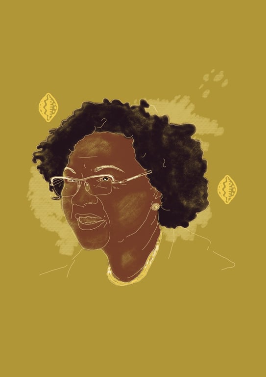 Retrato de Edna Roland, personagem histórico da resistência brasileira