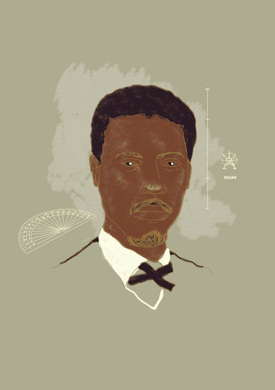 Retrato de André Rebouças, personagem histórico da resistência brasileira