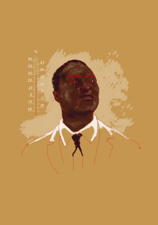 Retrato de Israel Soares, personagem histórico da resistência brasileira