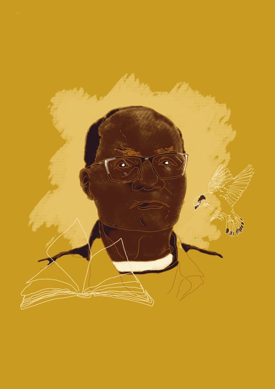 Retrato de Oswaldo Camargo, personagem histórico da resistência brasileira