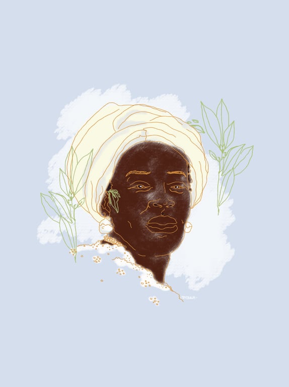 Retrato de Mãe Hilda, personagem histórico da resistência brasileira