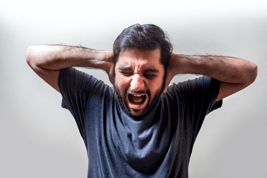 a man having anxiety
