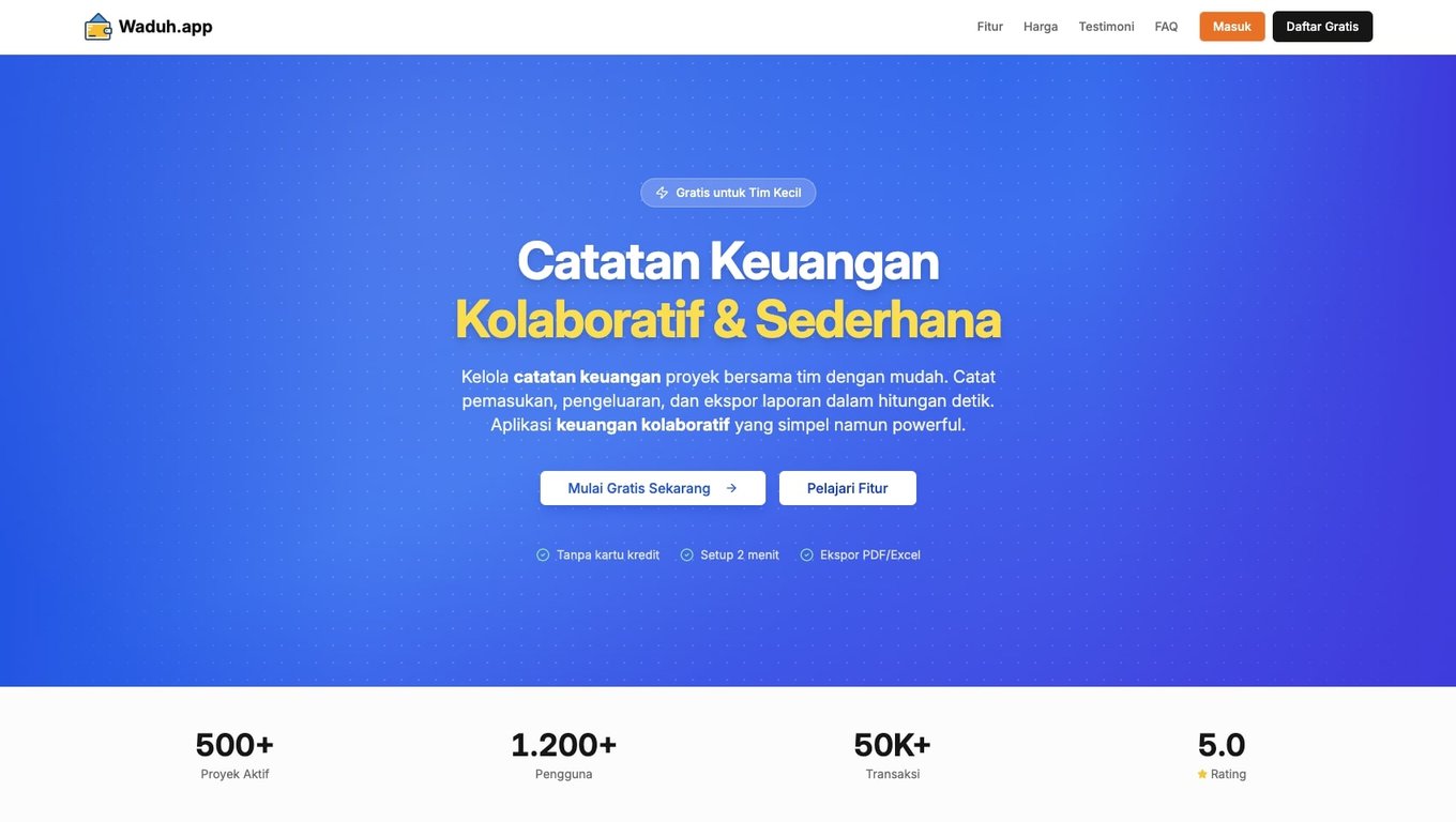 Waduh.app - Collaborative Financial Notes
