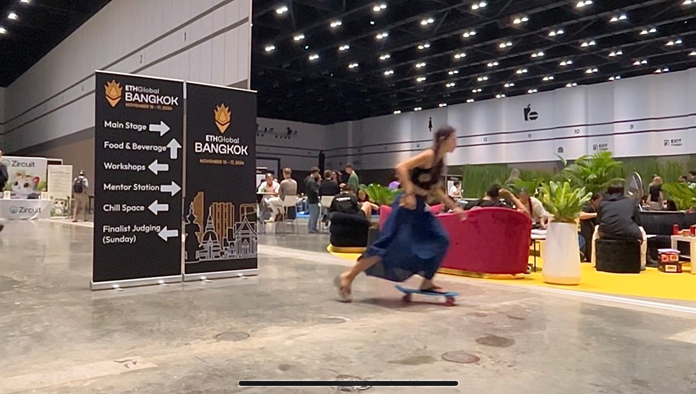 Skating around the venue