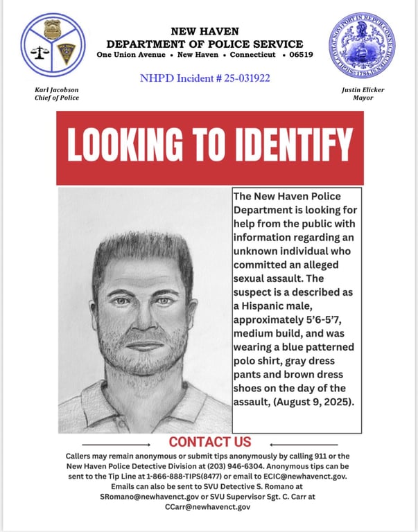 Sketch Released Of Alleged Sexual Assault Perpetrator - New Haven ...