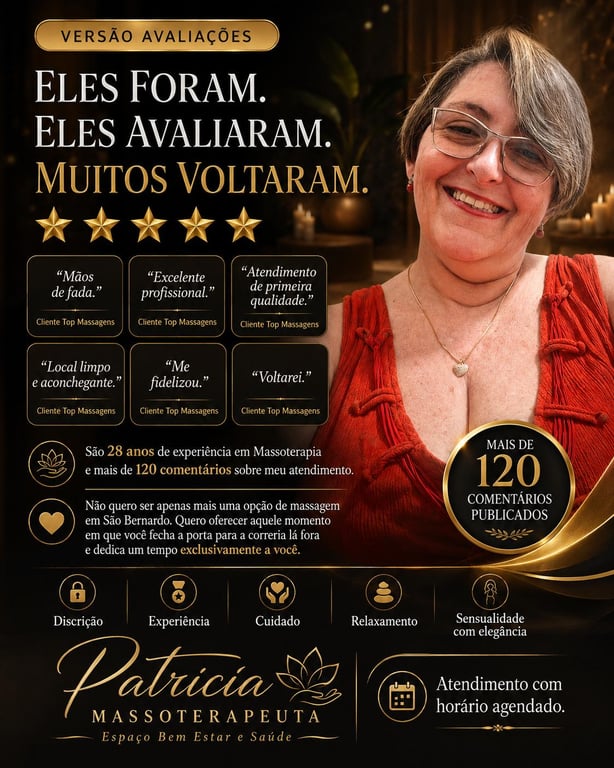 Patricia Massoterapeuta 28 anos de Experiência em todas as categoriSão
