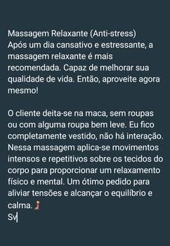 Sabrina Vieira Massoterapeuta - Massagem Relaxante 