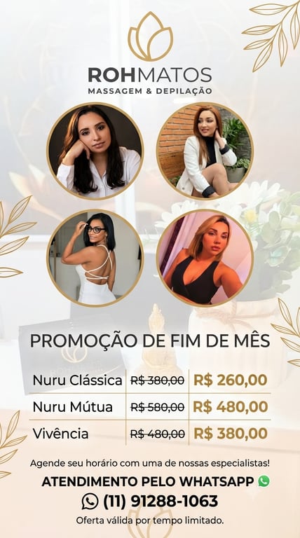 SPA de depilação, limpeza de pele massagens holística e sensuais!
