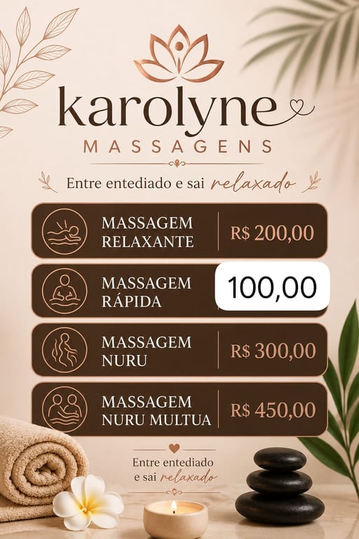 Karolyne massagens com mão de fadas, massagem relaxante nos pes Massagem sensual em