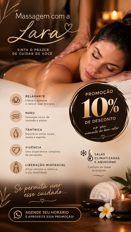 Lara terapeuta venha se aquecer neste inverno