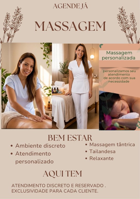 Massagem com Atendimento Personalizado, Discreto e Exclusivo