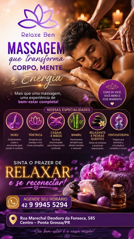 Espaço relaxe bem massagem Massagem nuru em
