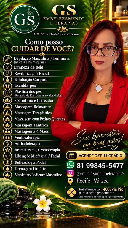 Massoterapeuta , Terapeutica tântrica e Depiladora Masculina