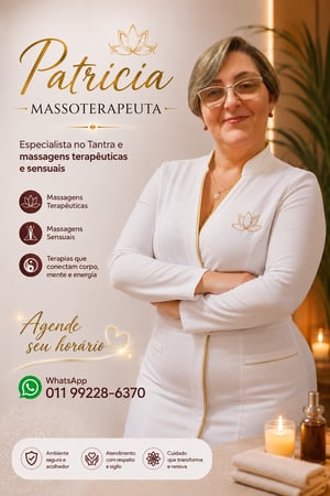 Massagista sensual em São Bernardo do Campo - SP - Paty Terapeuta há 28 anos Especialista Tantra e Nuru Vivência Mútua