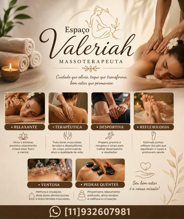 Valeriah Terapeuta Corporal massagem relaxante Massagem sensual