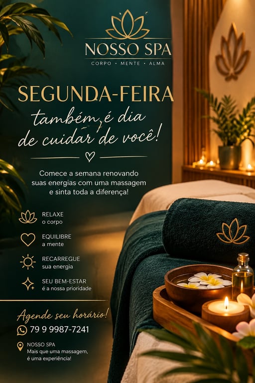 NOSSO SPA Permita correr para seu refúgio na Orla da Atalaia