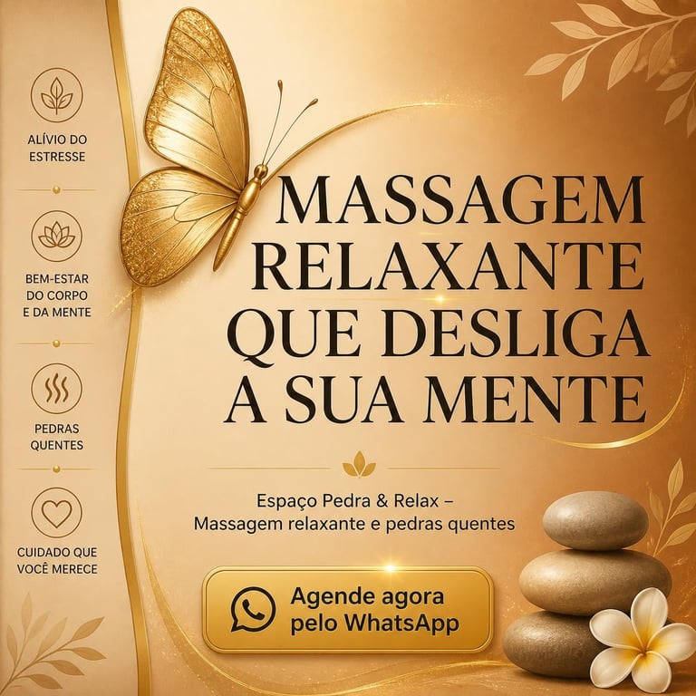 Alívio, Prazer e Calor: Massagem Completa com Pedras Quentes Massagista