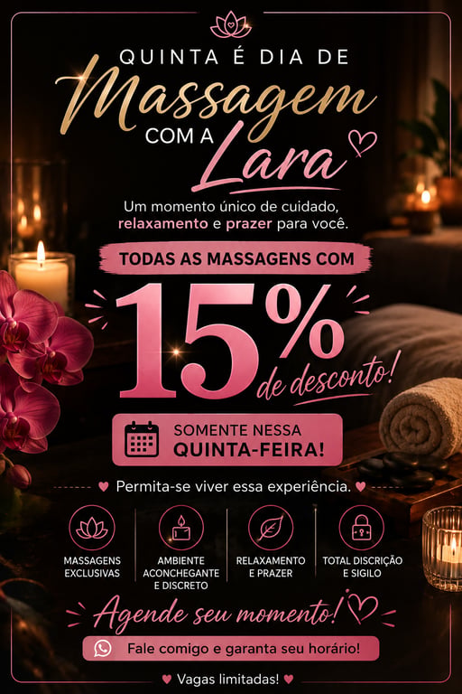 Lara terapeuta venha se aquecer neste inverno