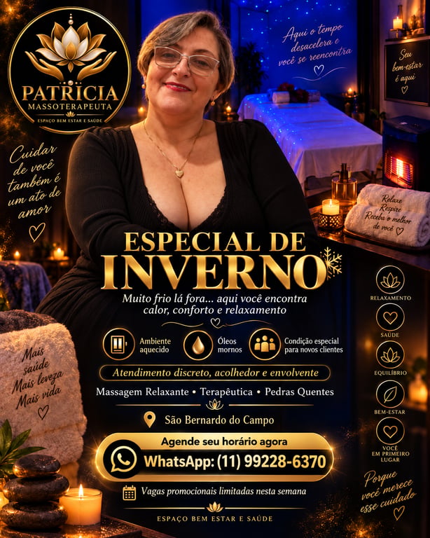 “PATRÍCIA • 28 ANOS DE EXPERIÊNCIA | EXCLUSIVO PARA HOMENS MADUROS 40+