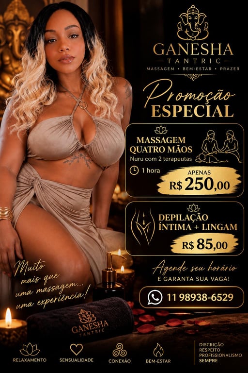 Ganesha tantric Quatro mãos duas terapeutas 250,0 1hora