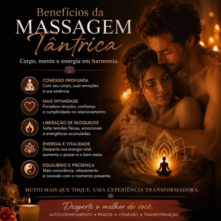 Despertar Tantra: sensibilidade, carinho e atenção exclusiva.