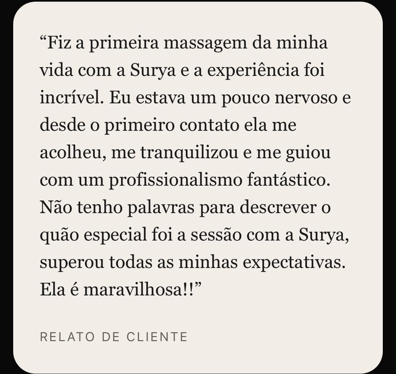 Suryah Terapeuta Corporal Tântrica Massagem