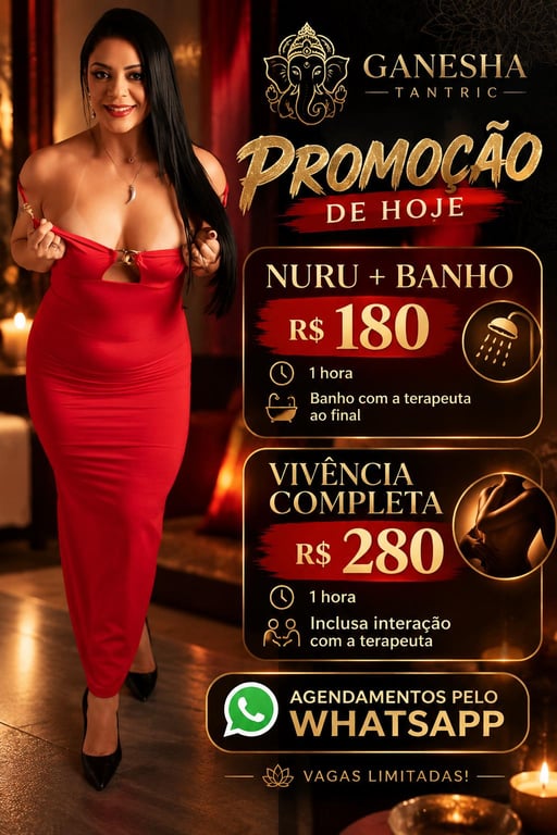 Ganesha Tantric Tatuapé Promoção (Nuru 150,0 duração 1 hora