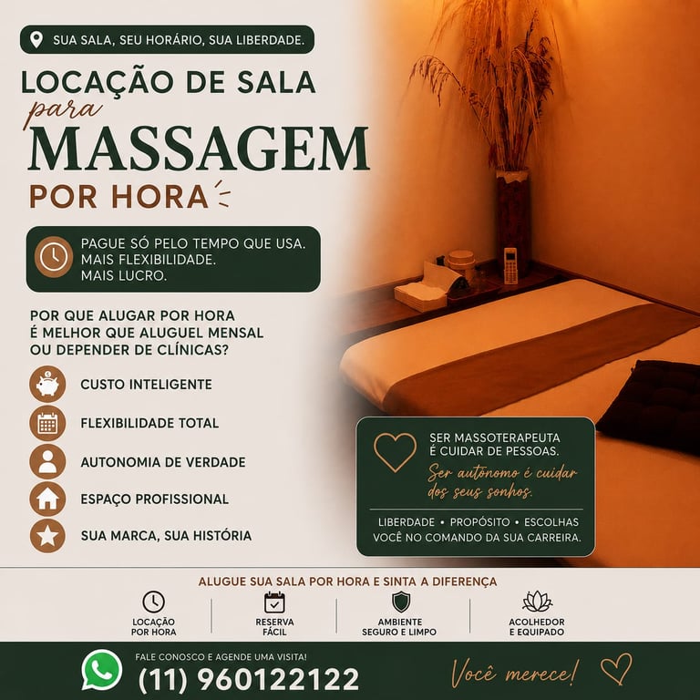 Atenda sem custo fixo. Alugue quando tiver agendamento