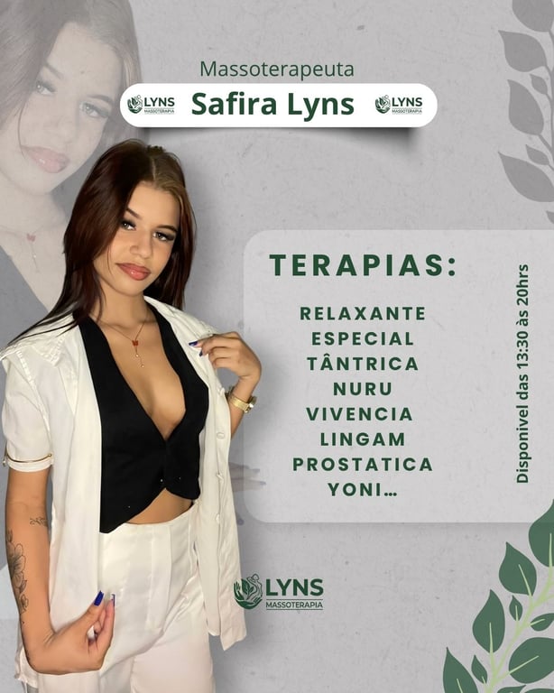 Safira Lyns massoterapeuta profissional