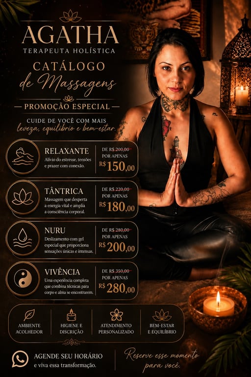 Agatha massoterapeuta e depilacao Massagem sensual em