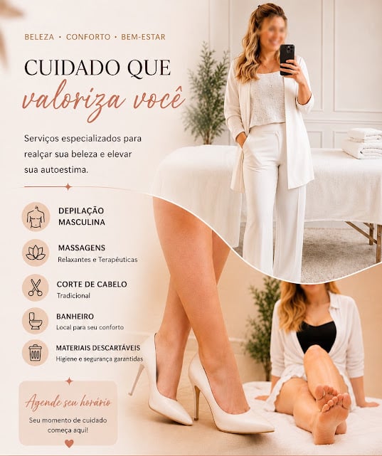 MASSOTERAPIA E DEPILAÇÃO CERA OU MAQUINA PARTICULAR