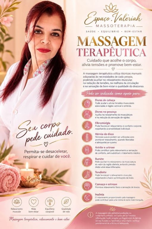 Valeriah Massoterapeuta Bem estar em cada toque