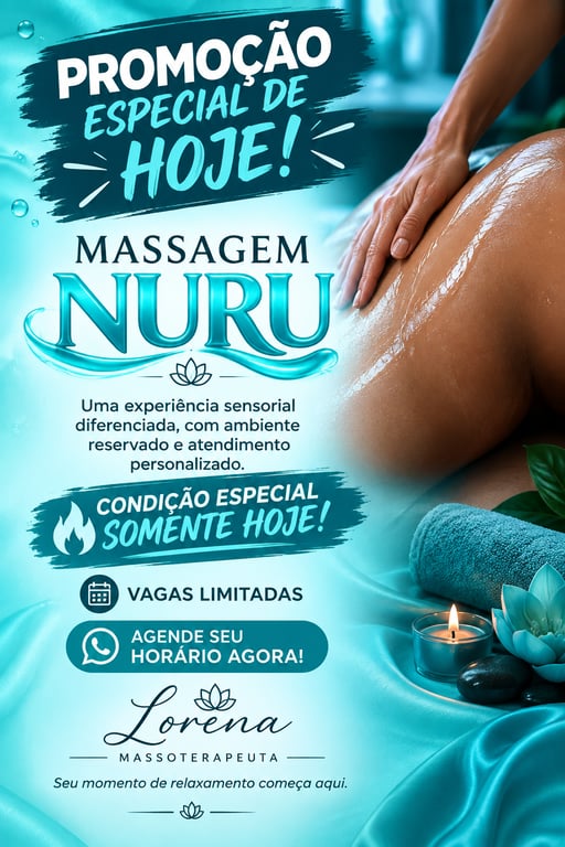 Lorena Massagem relaxante nuru uma experiência única.
