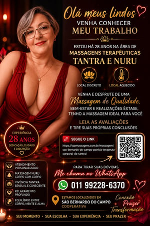 Massagista sensual em São Bernardo do Campo - SP - Paty terapeuta desde 2003 Especialista no Tantra NURU Vivência Mútua