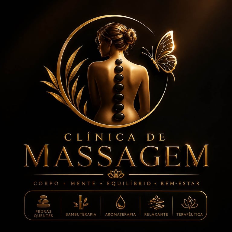 Massagem terapêuticas, bambuterapia aromaterapia e pedras quentes