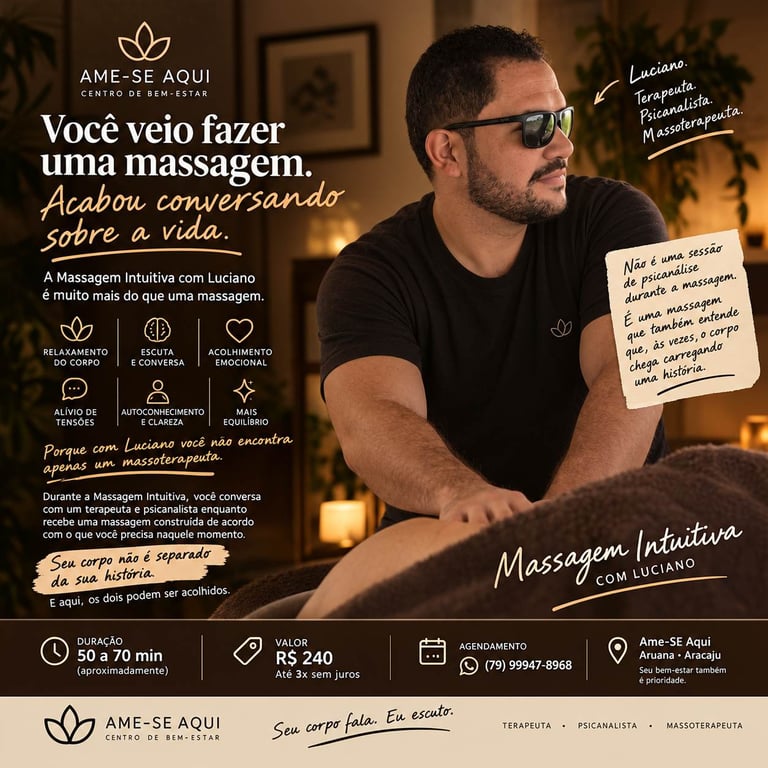 Luciano Massagem Intuitiva com serviços negociáveis e mais na Ame SE Massagem