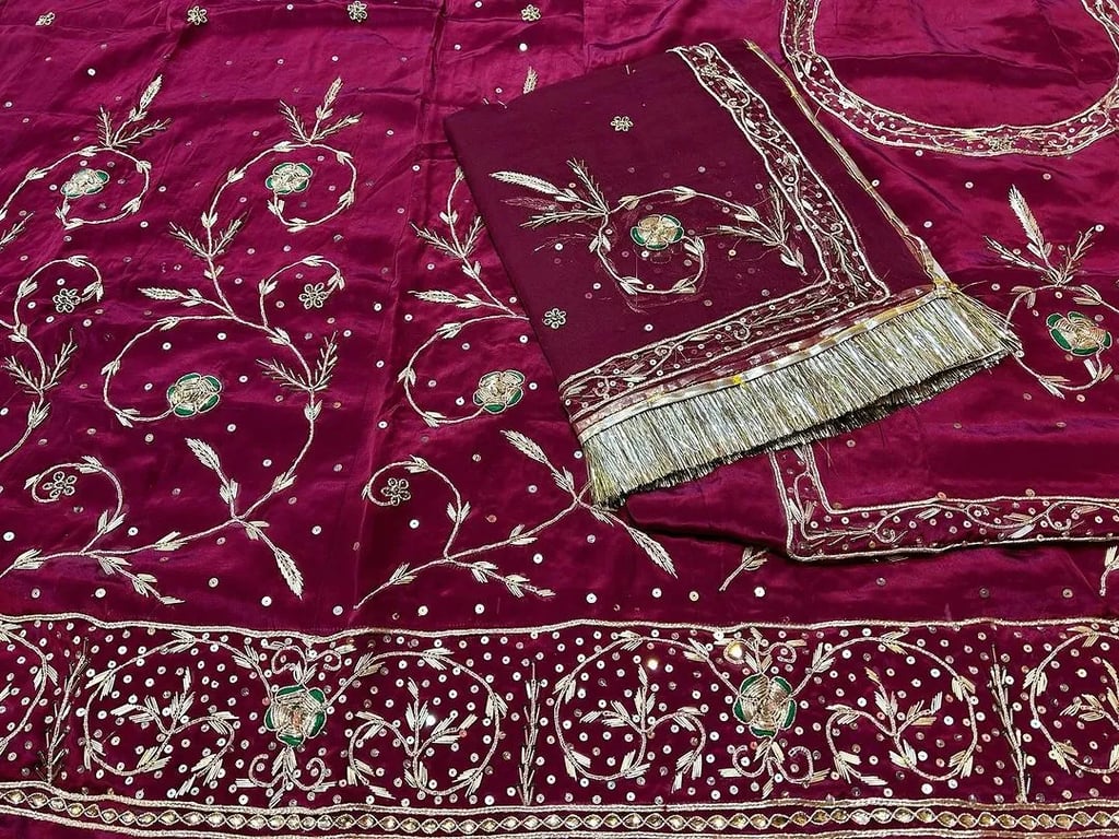 Heavy Look Netural Silk With Pure Thakur Ji Odhni Poshak AK