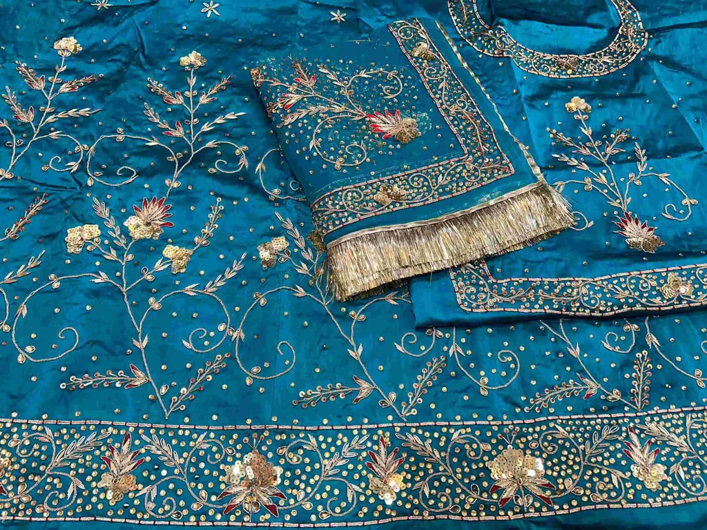 Heavy Satin Poshak With Pure Thakur Ji Odhni AK