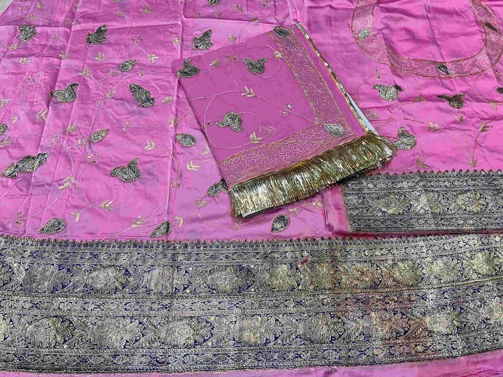 Real Copper Chanderi Poshak Pink AK