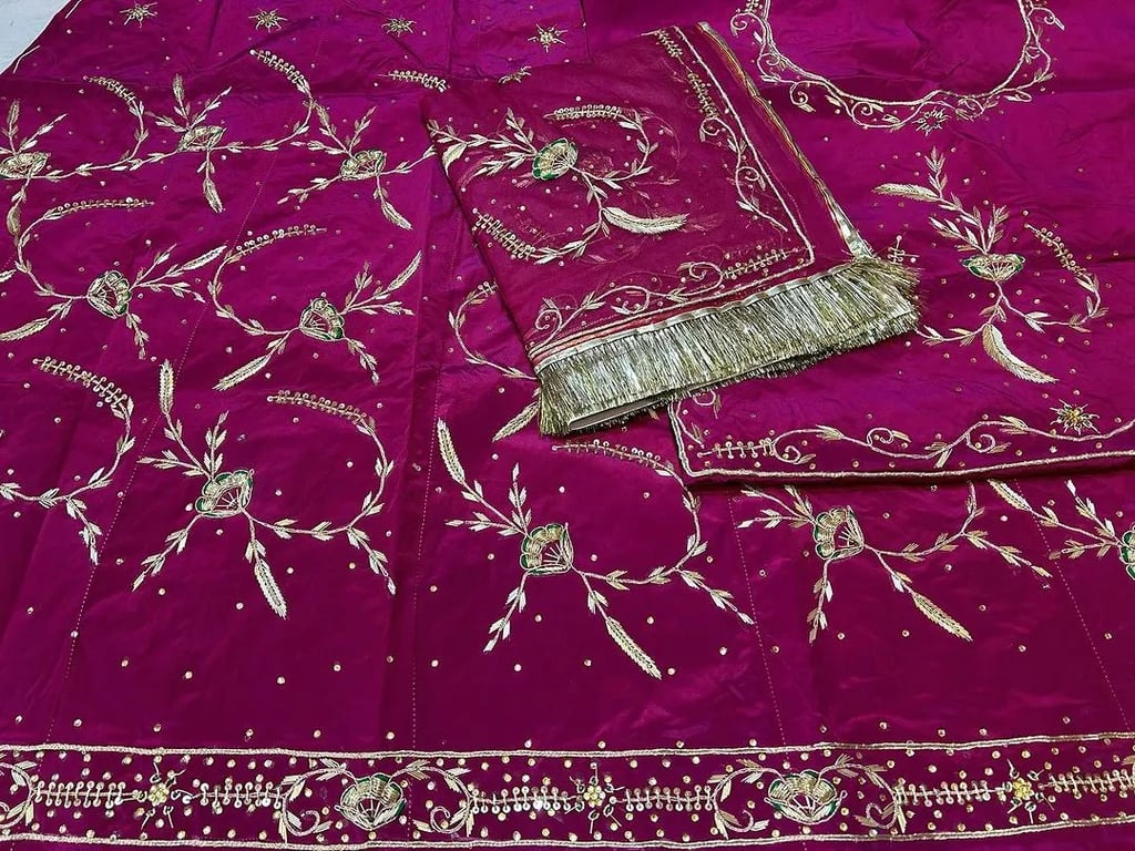 Netural Silk Poshak With Pure Thakur Ji Odhni AK