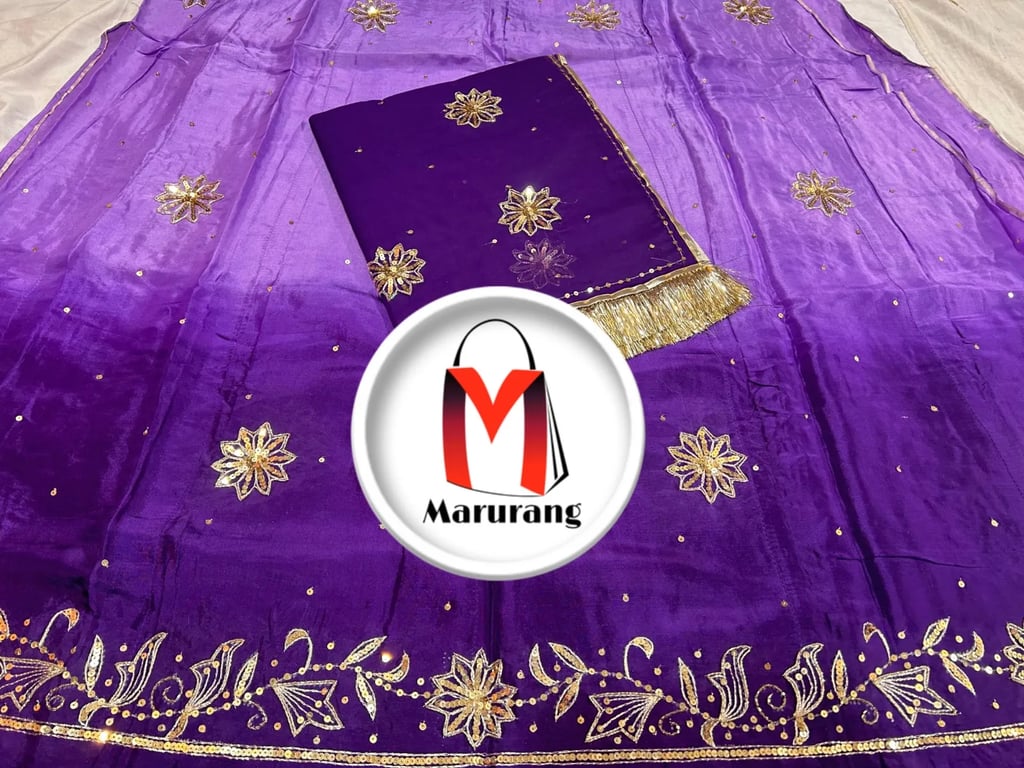 Upada Crep Bridal Rajputi Poshak AK