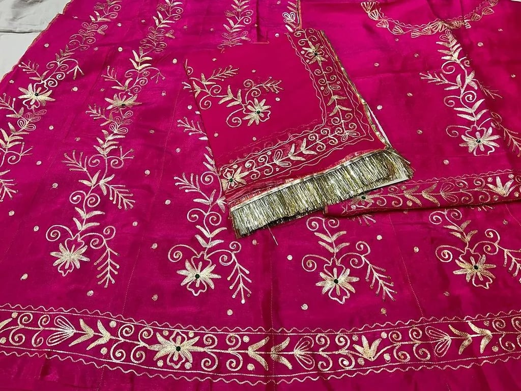 Upada Crape With Pure Thakur Ji Odhni New Poshak Ak