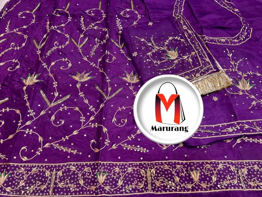 Online Heavy Upada crape with pure thakur ji odhni AK