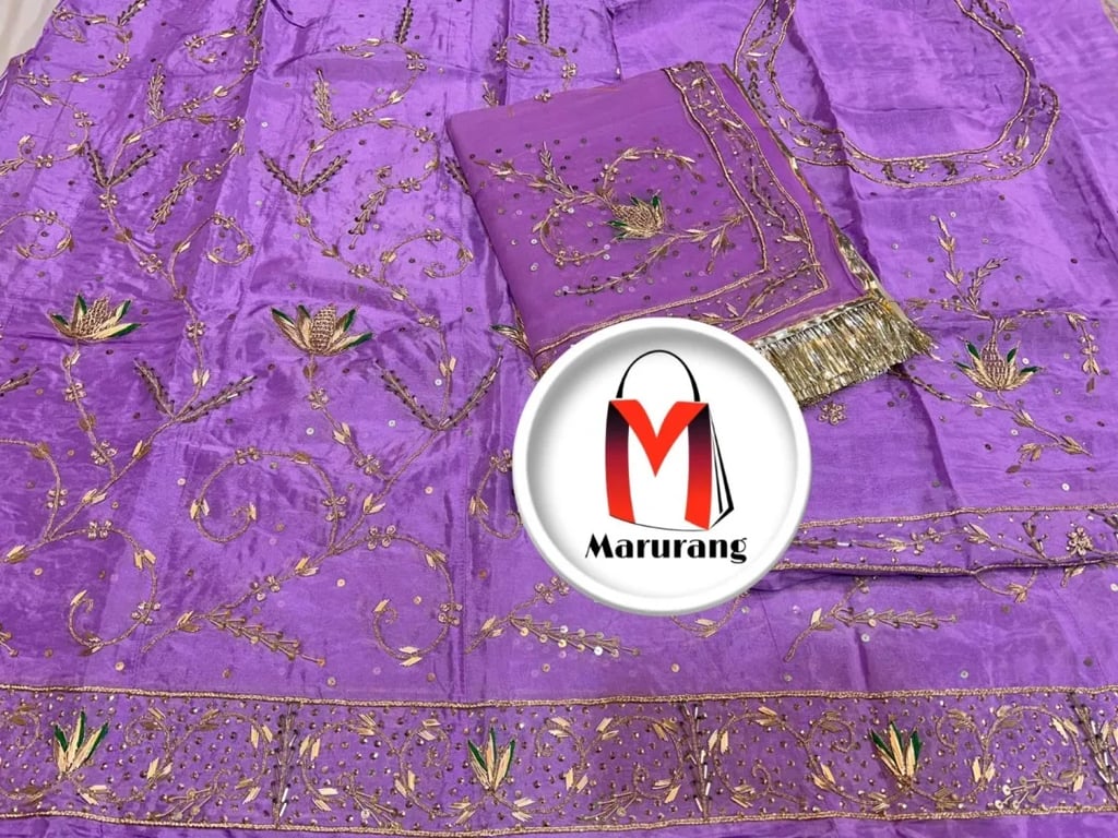 New Heavy Upada crape with pure thakur ji odhni AK