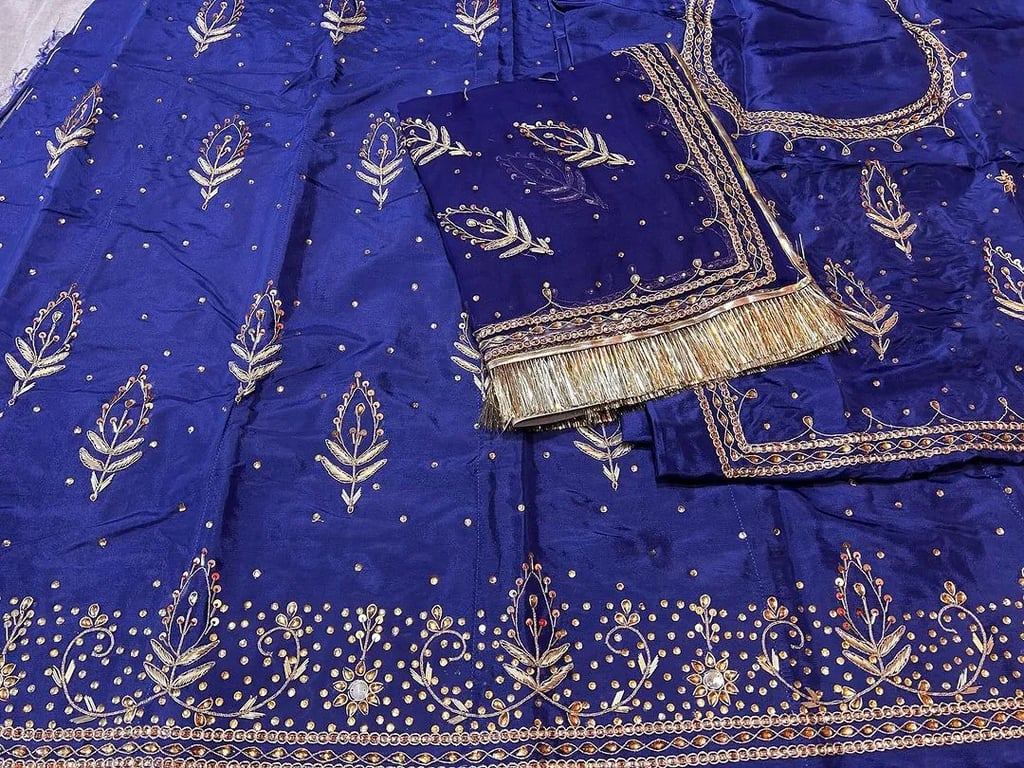 New Upada Crape With Pure Thakur Ji Odhni Poshak Ak