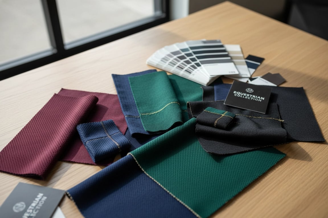 Custom color options and fabric swatches